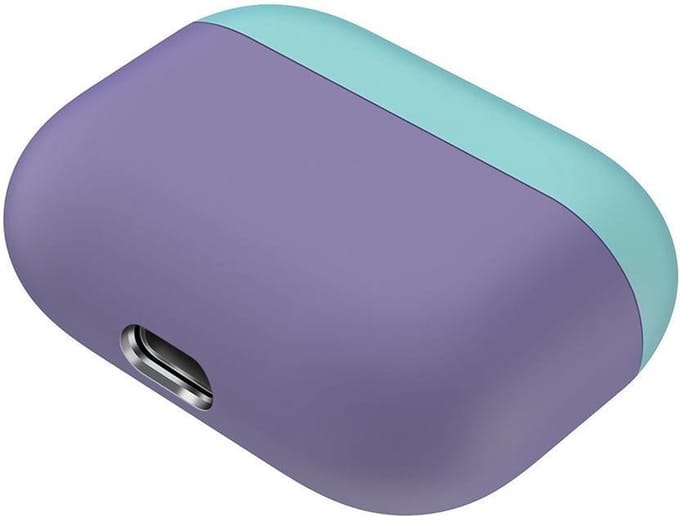Case cover - Apple Airpods Pro - groen-paars siliconen design