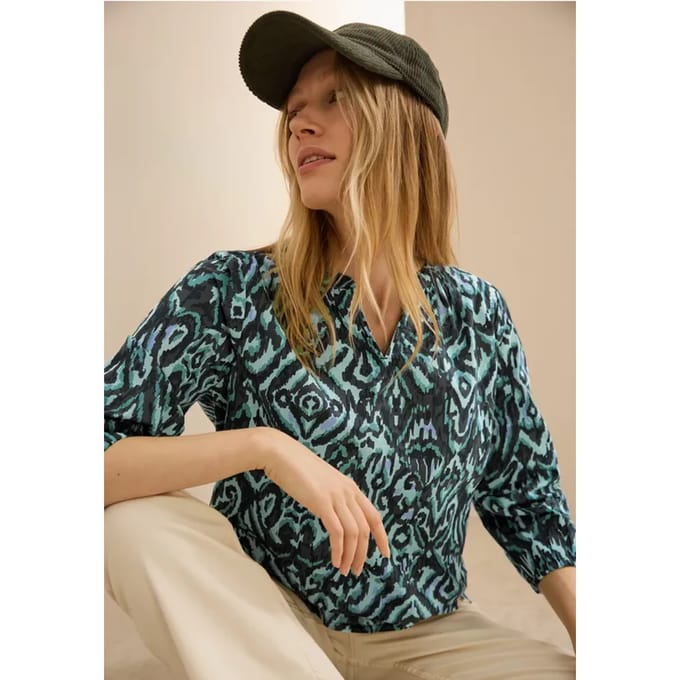 Bedrukte katoenen blouse