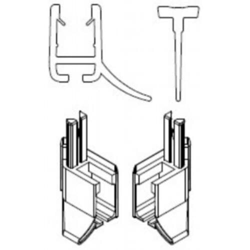 HSK water deflector profile straight for hinged door and hinged door with side panel E85058-1