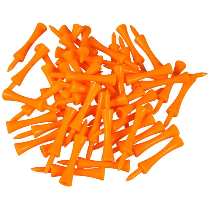 50 stuks 70 mm Grote Kasteel Tee's (Oranje) oranje