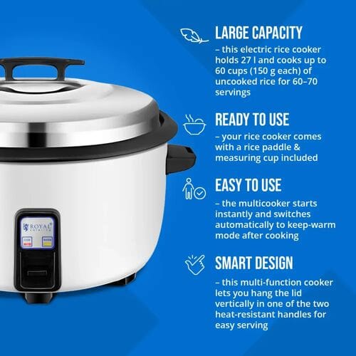 Royal Catering Rijstkoker - 27 l - 3600 W 10013475