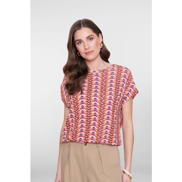 Geisha Top Lila/orange Größe: S | Blusen Outlet | Damen | Orange