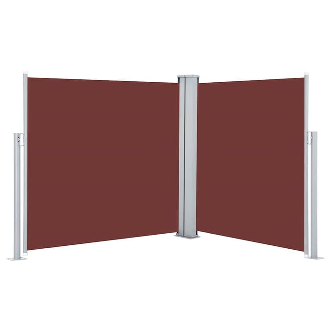 vidaXL - Windscherm - uittrekbaar - 120x600 - cm - bruin