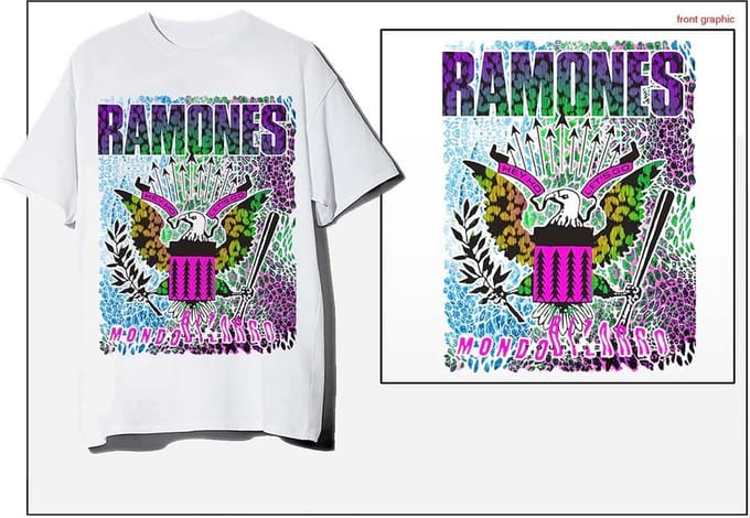 Ramones - Animal Skin Heren T-shirt - S - Wit