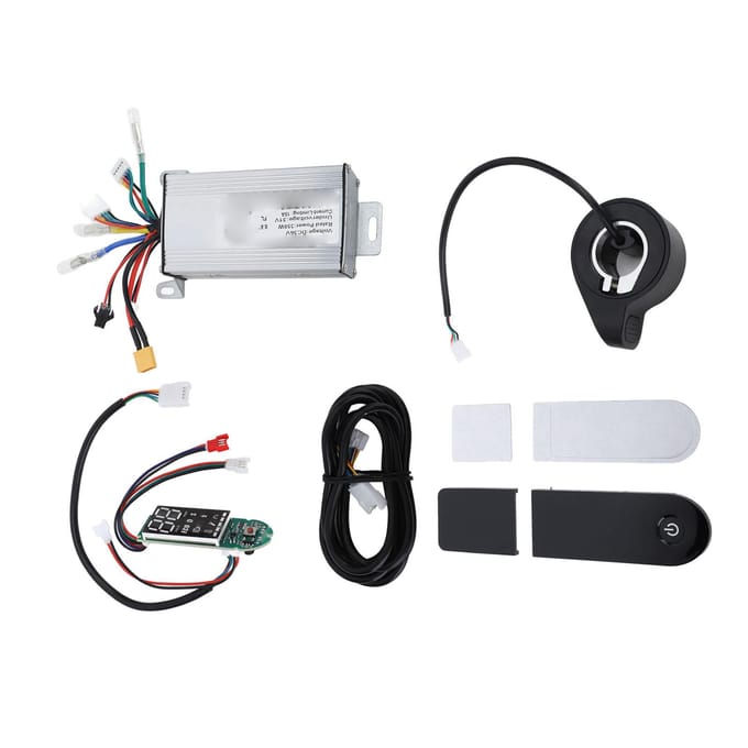DC 36V 350W Elektrische Scooter Controller Kit 36V 350W Scooter Controller met Duimgashendel Dashboard voor Xiaomi M365 white