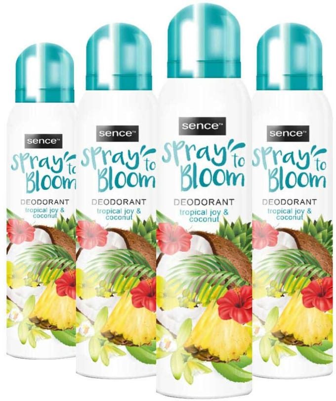 Sence Deodorant Tropical Joy & Coconut - 4 x 150 ml - Voordeelverpakking
