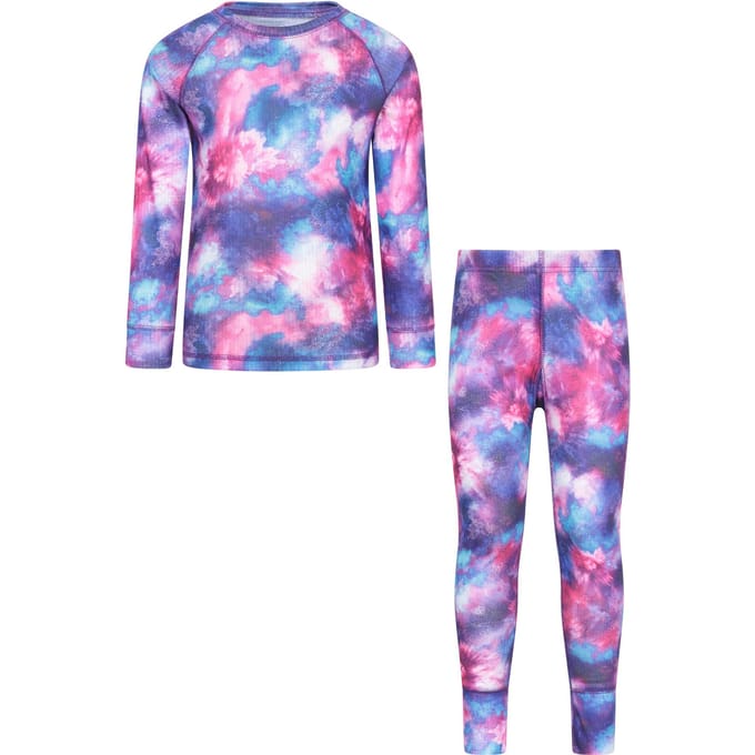 Mountain Warehouse Kinder/Kinder Talus Galaxy Base Layer Set (Donkerpaars)