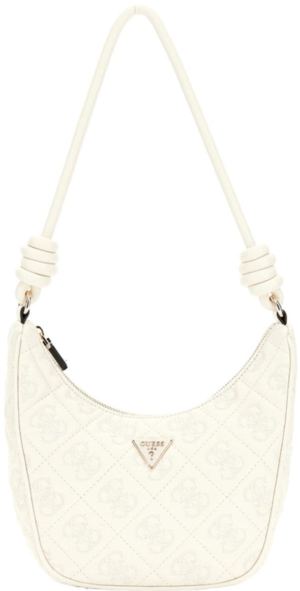 Guess Adelasia Medium Schoudertas Dames - Imitatieleer - Beige