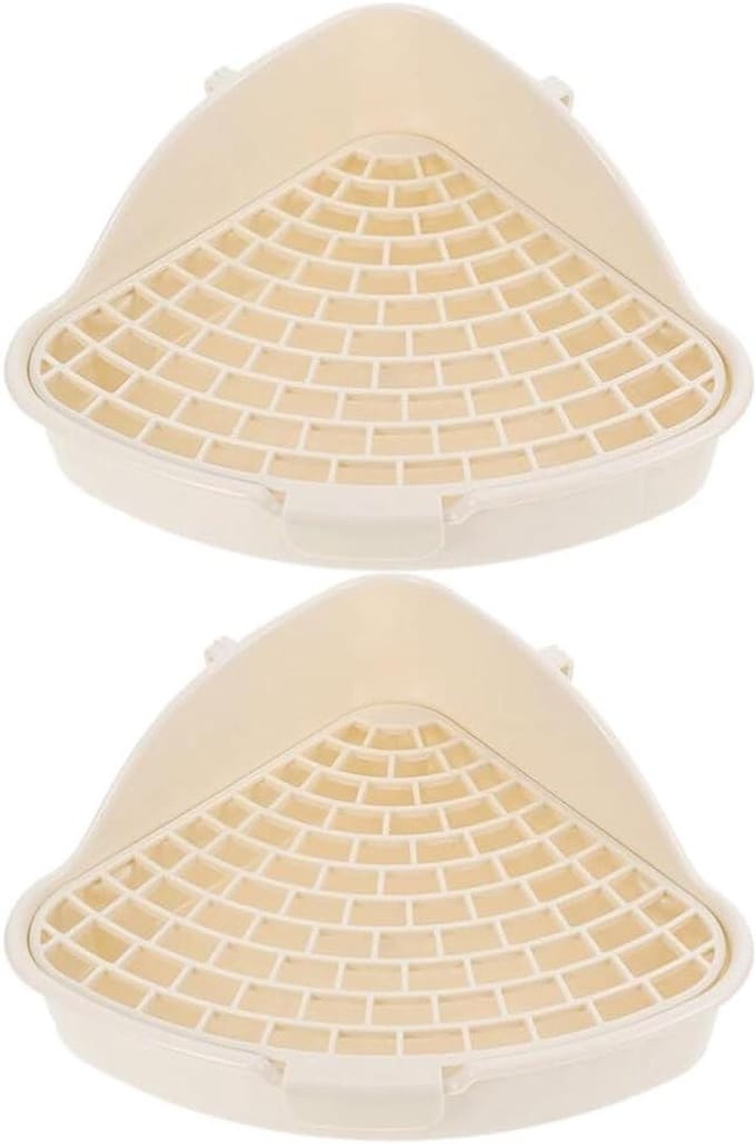 Huisdier Toilet - Potty Trainer - Zindelijkheidstraining - Omringd Hekontwerp - 2 Stuks - Wit