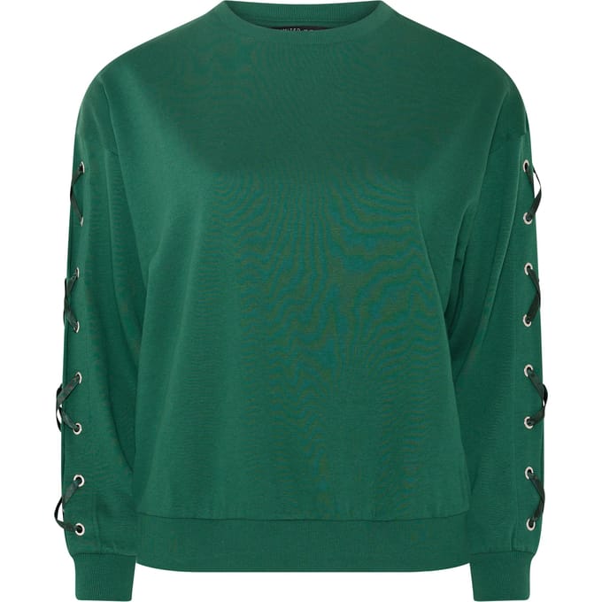 Limited Collection Groen Sweatshirt Met Oogjes En Veter Size 48