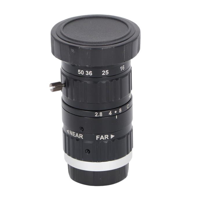 C-Mount Zoomlens 6MP 10 tot 50 mm Handmatige Scherpstelling Varifocale Lens voor Industrieel Laboratorium black