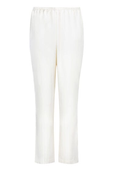 Hunkemöller Satijnen broek met krijtstreep Wit