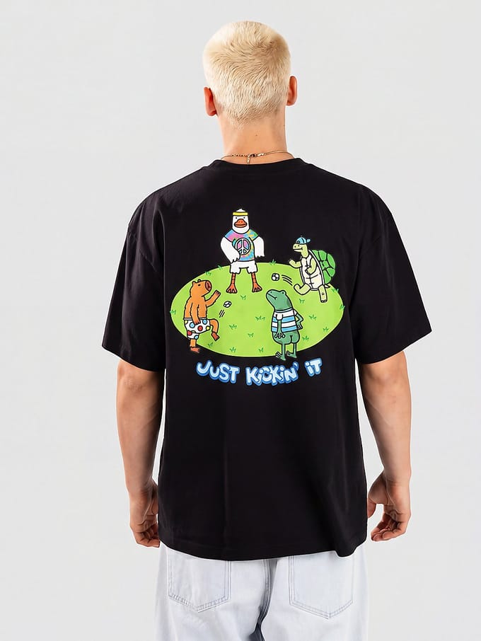 A.LAB Just Kickin It Boxy T-Shirt zwart