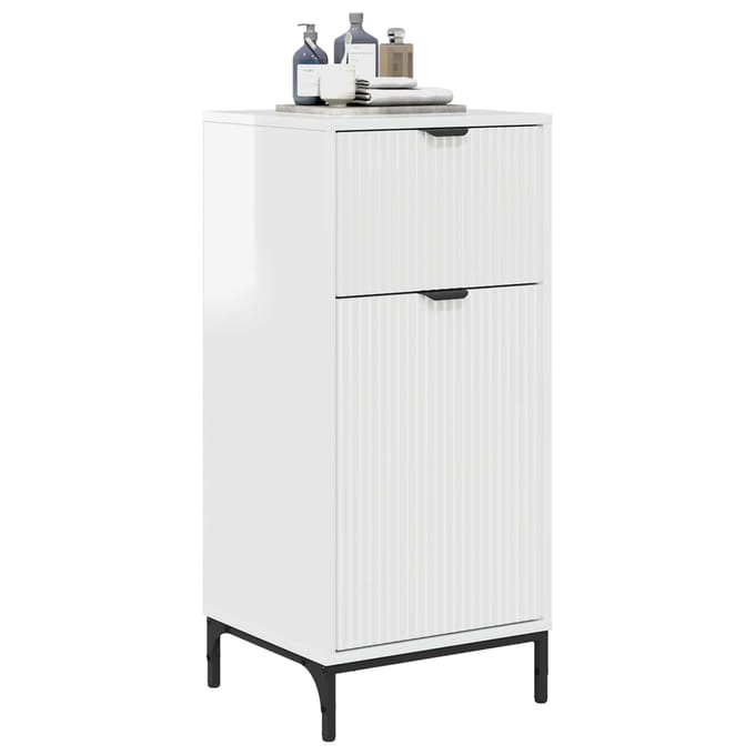vidaXL - Badkamerkast - Hoogglans - wit - 39,5 - x - 36 - x - 88 - cm