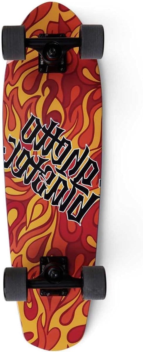 Cruiser skateboard - Stadsplank - Stadstransport - 7 lagen esdoorn - 28 inch - Flame