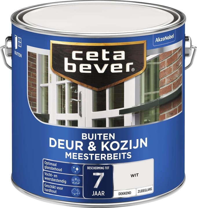 Cetabever Buitenbeits Deur & Kozijn - Wit - Zijdeglans - 2,5l