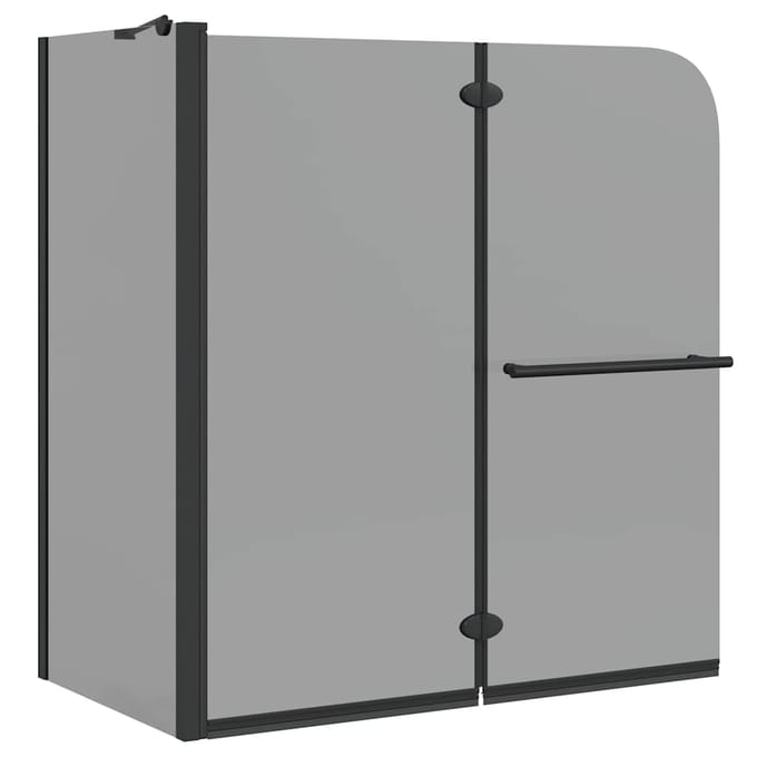 vidaXL - Bi-Folding - Doucheomheining - Donker - Transparant - 120 - x - 67 - x - 129 - cm