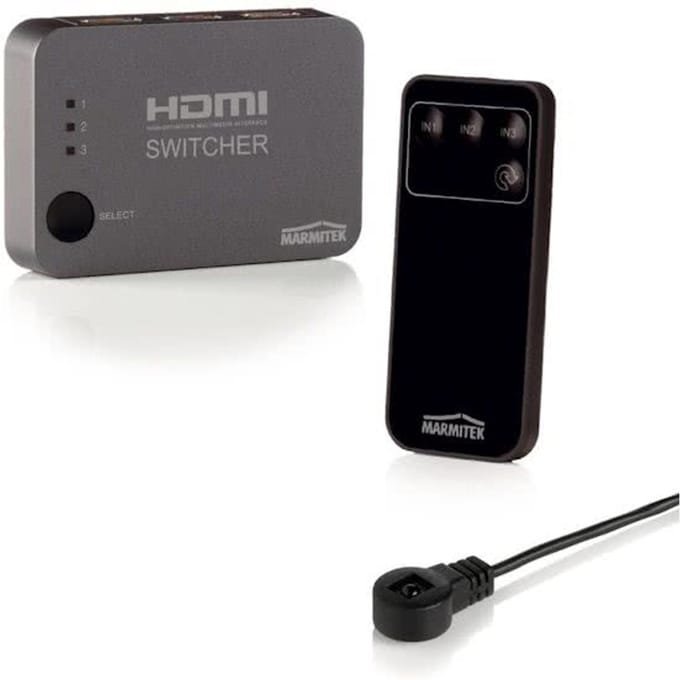Marmitek HDMI Switch - Connect 310 UHD - HDMI Switch 4K - HDMI Switch 3 poorts - CEC - EDID