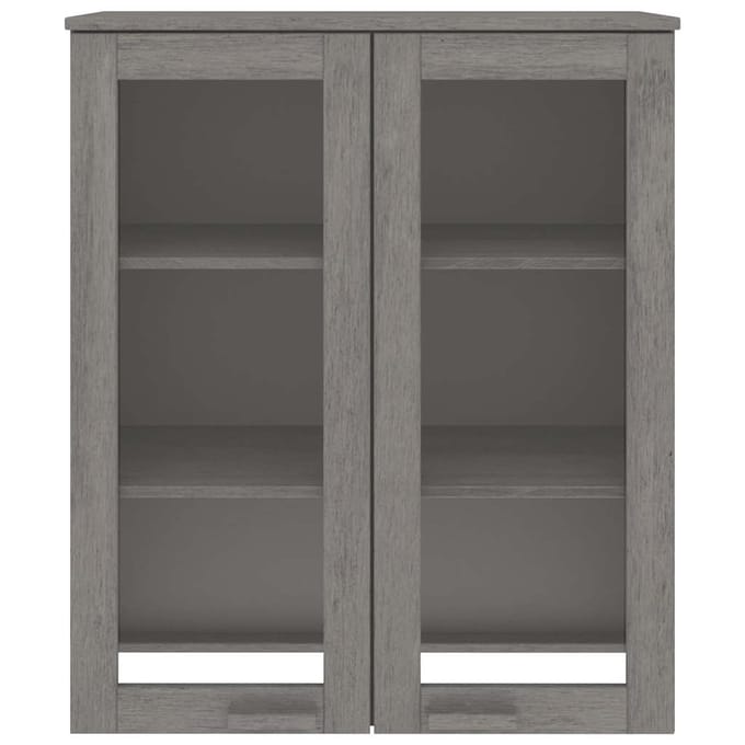 vidaXL - Opzetkast - HAMAR - 85x35x100 - cm - massief - grenenhout - lichtgrijs