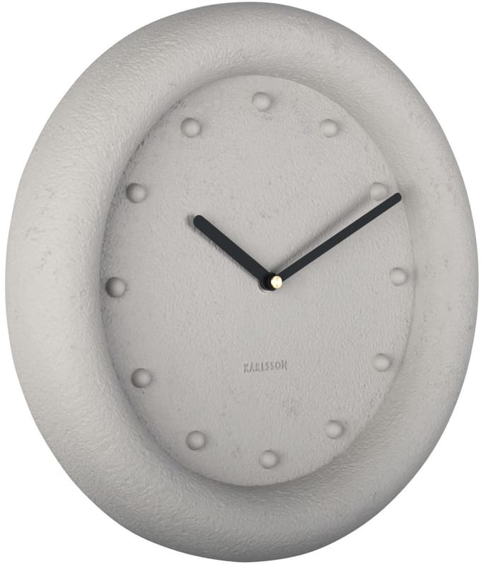 Karlsson Wandklok Petra - Polyresin - Warm Grijs - Ø30cm - Modern