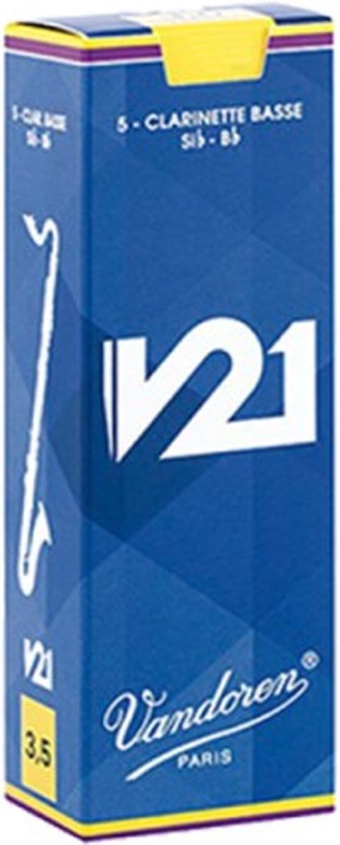 Vandoren Bas Klarinet V21 Rieten - 5 Stuks Verpakking - Dikte 3.0