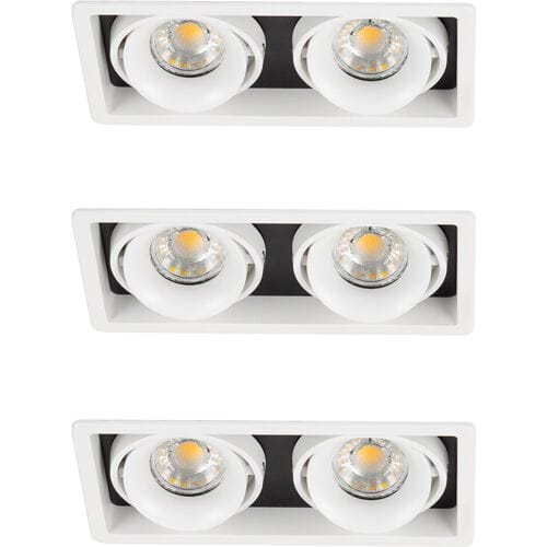 KS Verlichting Inbouwspot Bjorn 2 wit set 3 stuks