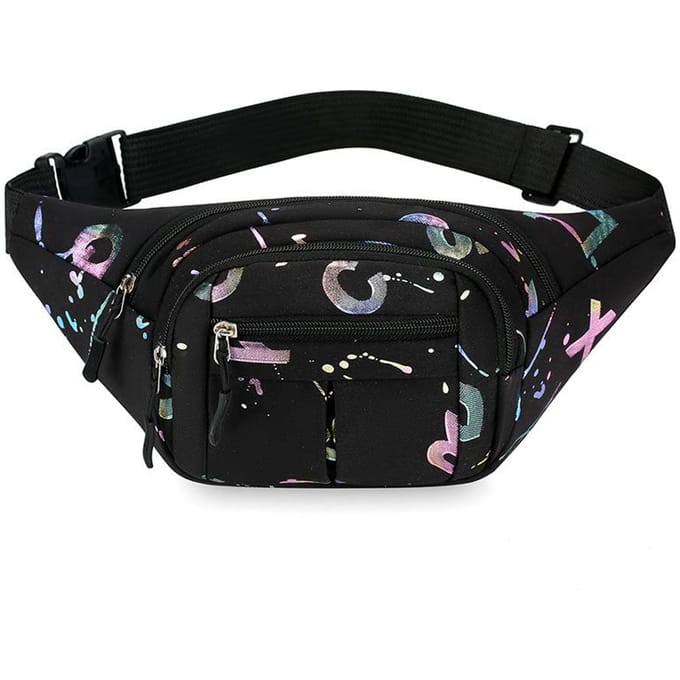 Nouveau Sac de Taille Tendance avec Multiples Compartiments pour Sacs à Bandoulière pour Femmes noir