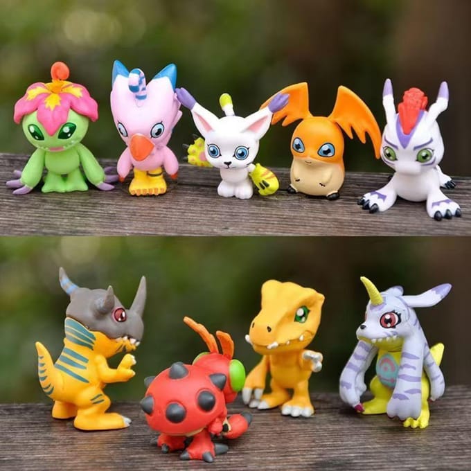 9-delig Digimon Digitaal Monster Speelgoedmodel Schattig Actie Karakter Model Speelgoed white