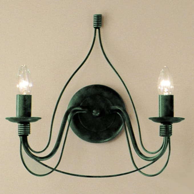 Kögl Wandlamp FILO, 2-lichts, groen-antiek