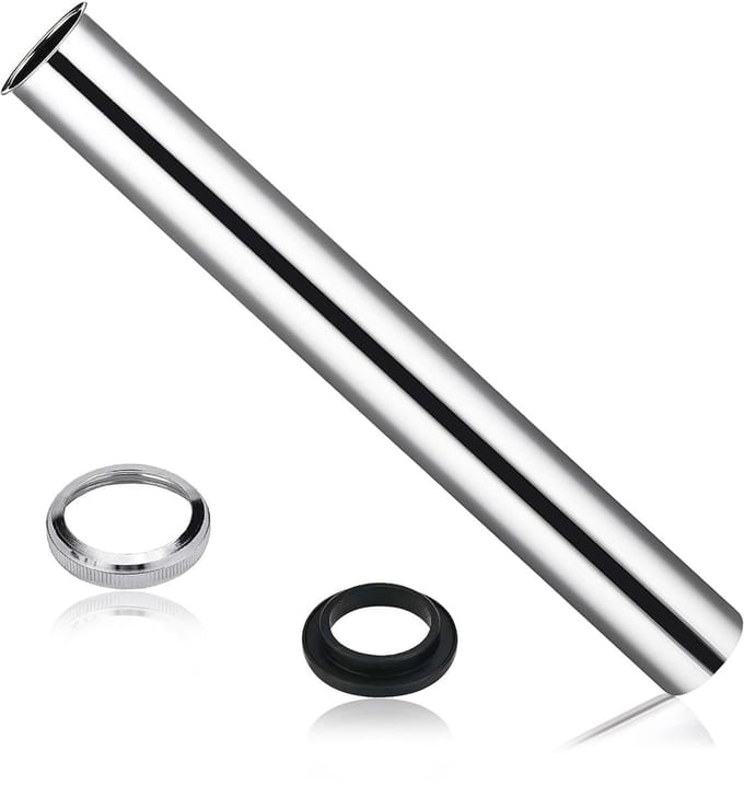Dailygoods - Universele Dompelbuis voor Sifon - 30 cm Verlengbuis met Rubber Afdichtring