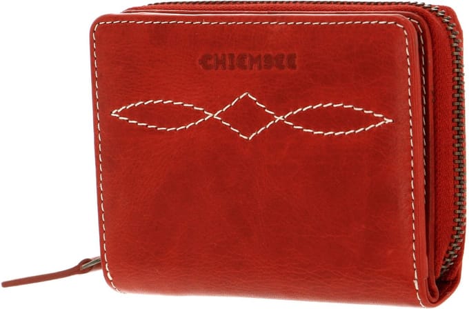 CHIEMSEE Leren Portemonnee Leather Wallet Red Rood