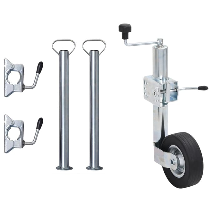 vidaXL - Neuswiel - met - 2 - staanders - en - 3 - spanklemmen - 60 - mm