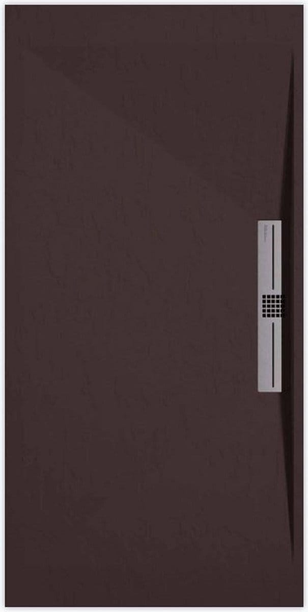 Sanifun douchebak Stone Side Chocolate Slate 900 x 700 S