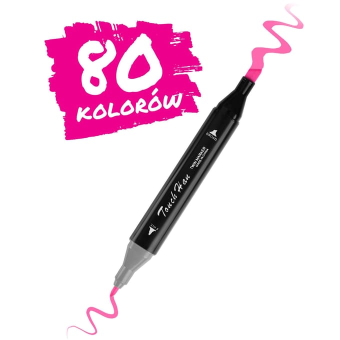 Alcoholmarkers met zakje 80 stuks Nukido NK-912