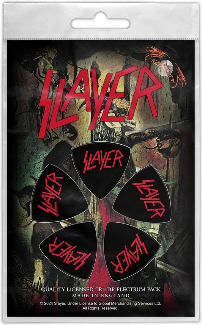 Slayer - Logo Plectrum - Zwart/Rood
