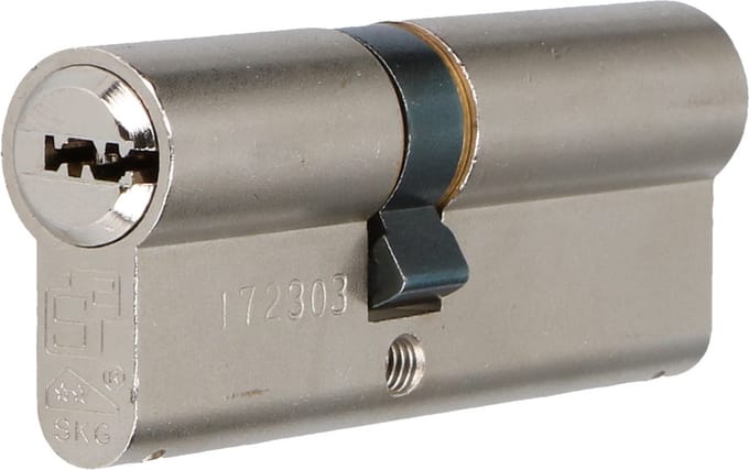 S2 veiligheidscilinder F6 35/45 SKG 2, dubbele profielcilinder (verschillend sluitend)