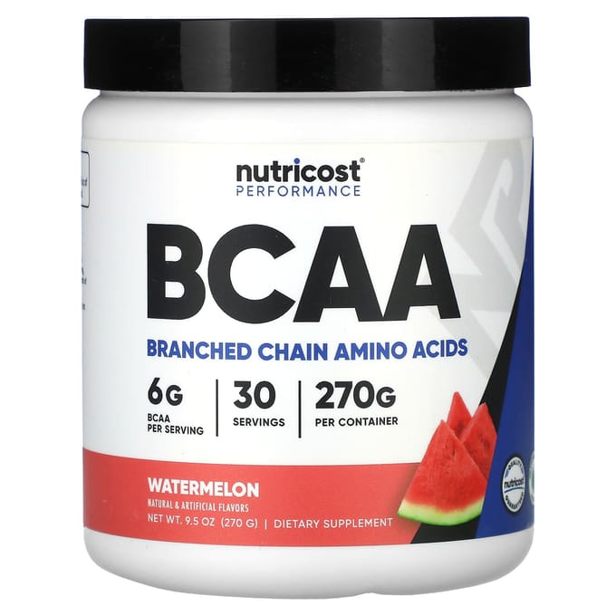 Nutricost, Performance Athlétique, BCAA, Pastèque, 9.5 oz (270g)