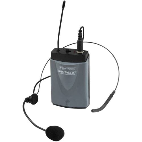 Headset Draadloze microfoonset Omnitronic WAMS-65BT Zendmethode:Radiografisch