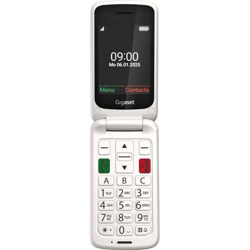 Gigaset GL595 Mobiele telefoon SOS-knop, Spatwaterdicht, Stofvrij Wit