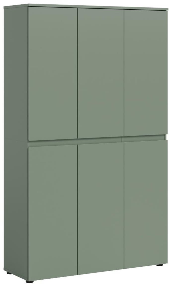 Scarpa kledingkast 6 deuren stoffig groen.