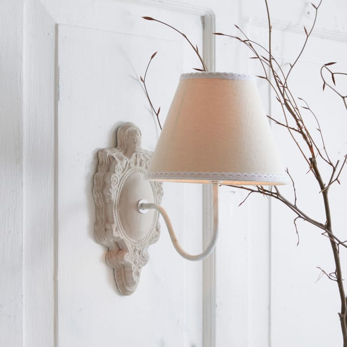 LOBERON Wandlamp Ascoux antiekbeige