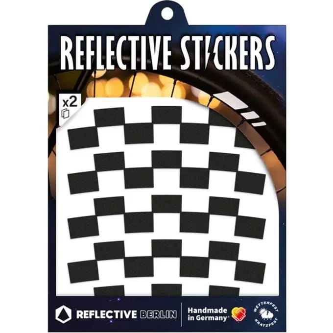 Reflecterende fietswielsticker Reflective Berlin Checker