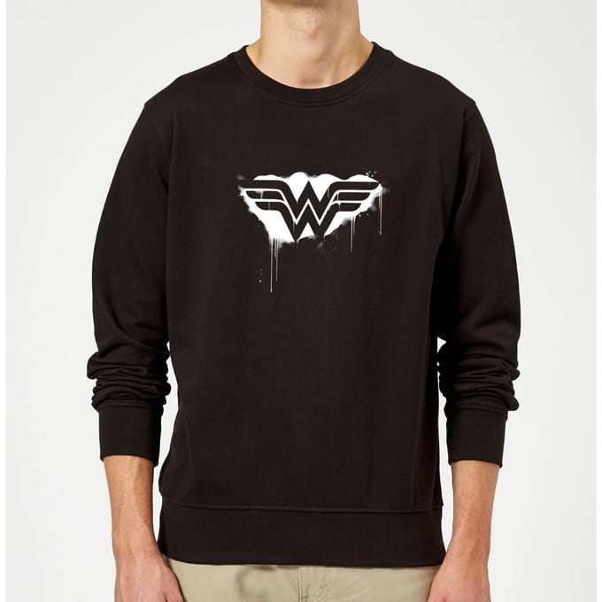 Justice League Graffiti Wonder Woman Sweatshirt - Black - S