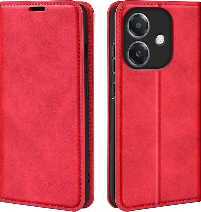 MobyDefend Hoesje - Geschikt voor Oppo A60 5G / A40 / A40m - Luxe Wallet Bookcase (Magnetische Sluiting) - Rood