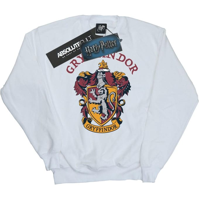 Harry Potter Meisjes Gryffindor Katoenen Sweatshirt (Wit)