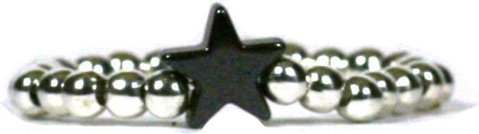 Heaven Eleven - 925 Zilver ring - hematiet ster - one size fits all