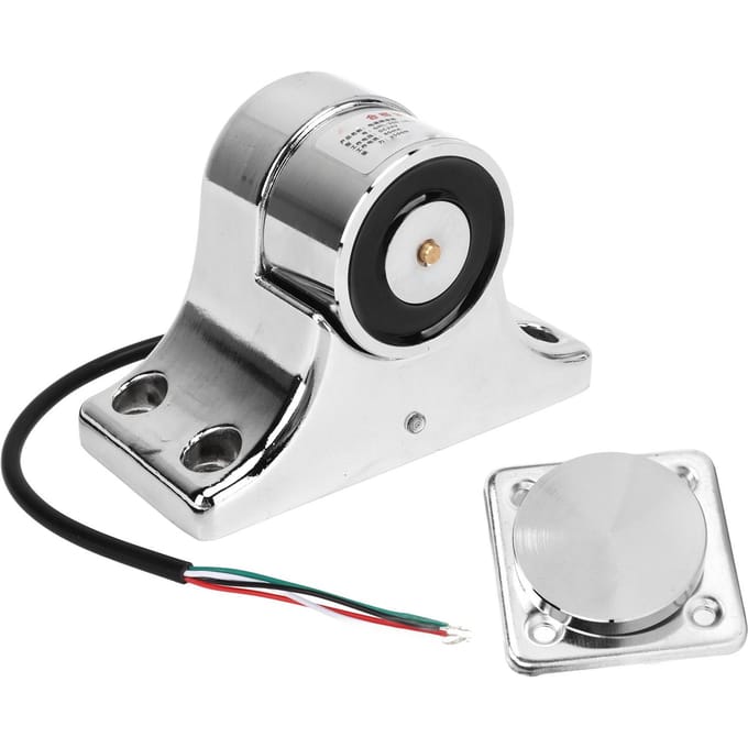 Elektromagnetische Deurhouder Zinklegering Zilver 55kg Zuigkracht Branddeur Vloerstopper voor Veiligheid