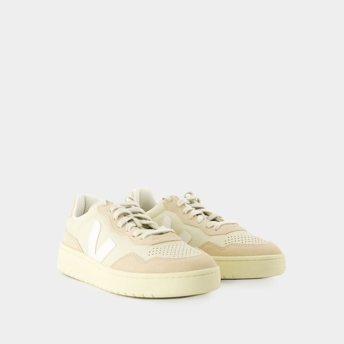 Sneakers V-90 - Veja - Leer - Beige