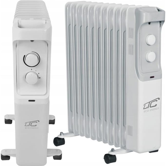 LTC - Elektrische olieverwarming 11 vinnen 2500W - Wit