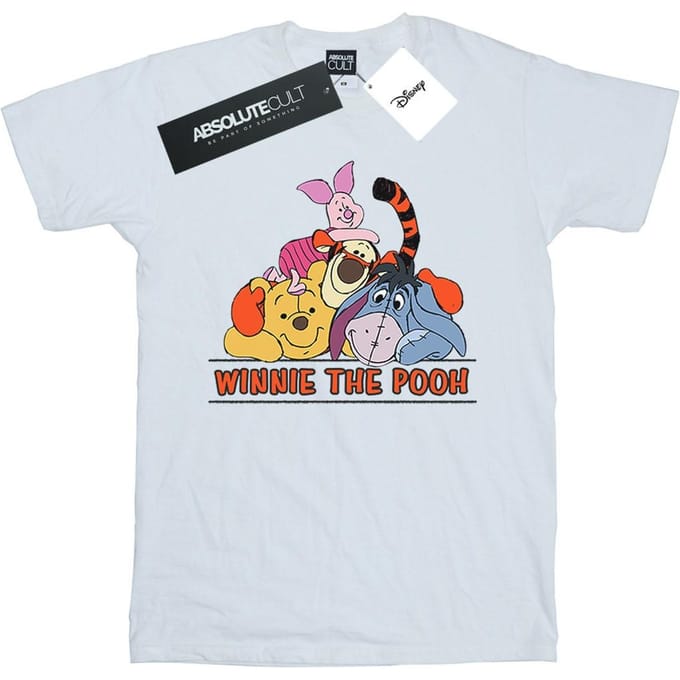 Disney Heren Winnie De Poeh Groep T-Shirt (Wit)